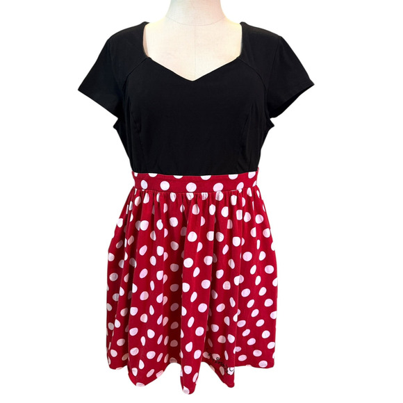 torrid Dresses & Skirts - Torrid 2 (2X 18/20) Disney Minnie Mouse Cosplay Costume Polka Dot Skater Dress